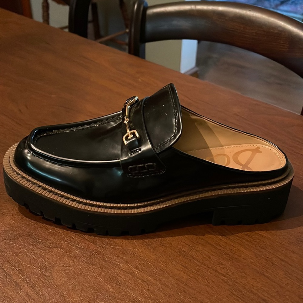 Sam Edelman “Lennon” Lug Sole Mule, Patent Leather